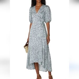 Floral Wrap Midi Dress